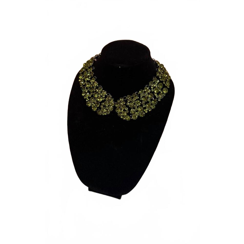 NEW BLING A GOGO glam collar necklace in green